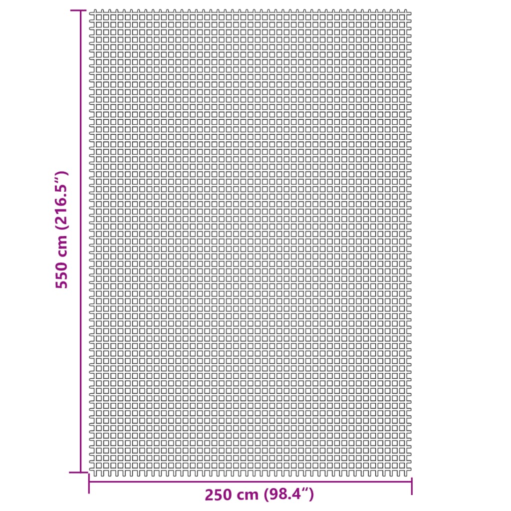 vidaXL Tapete de campismo 5,5x2,5 m cinzento-claro