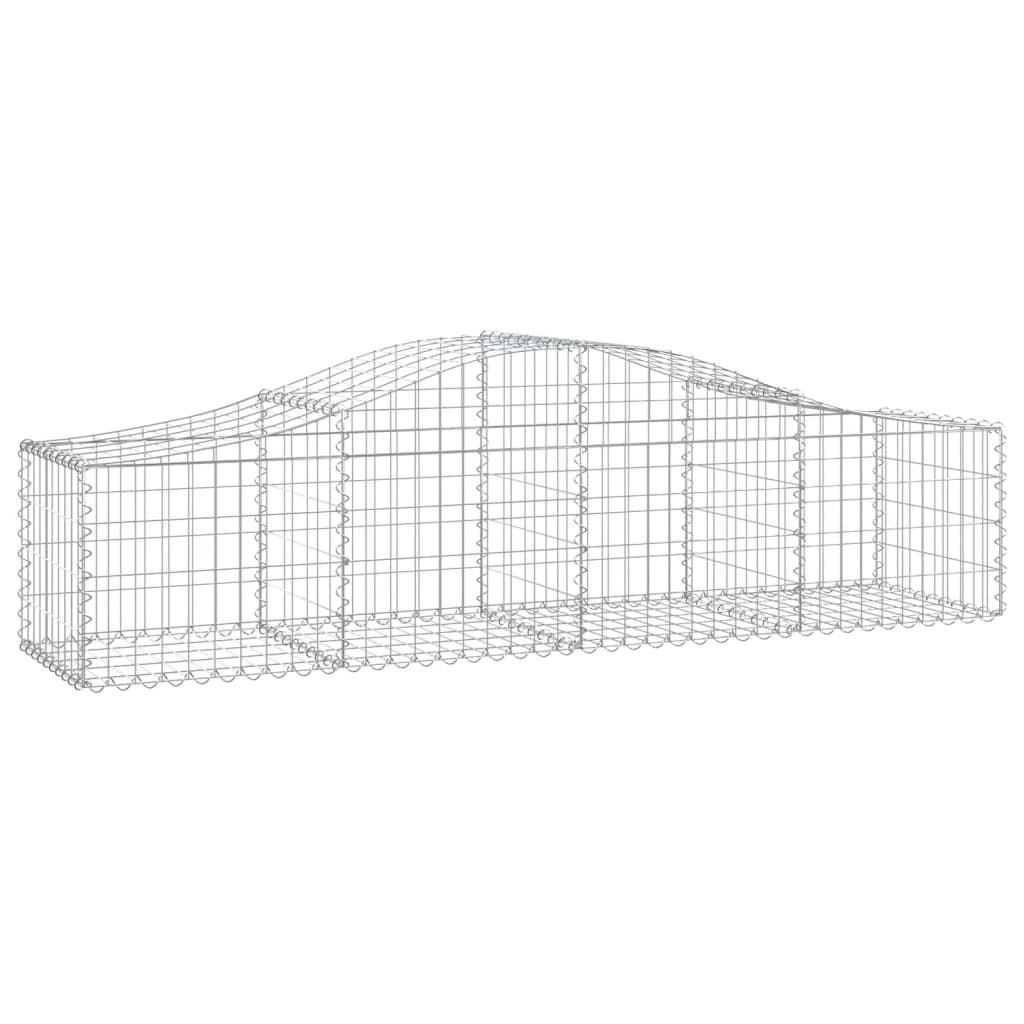 vidaXL Cestos gabião arqueados 13pcs 200x50x40/60 cm ferro galvanizado