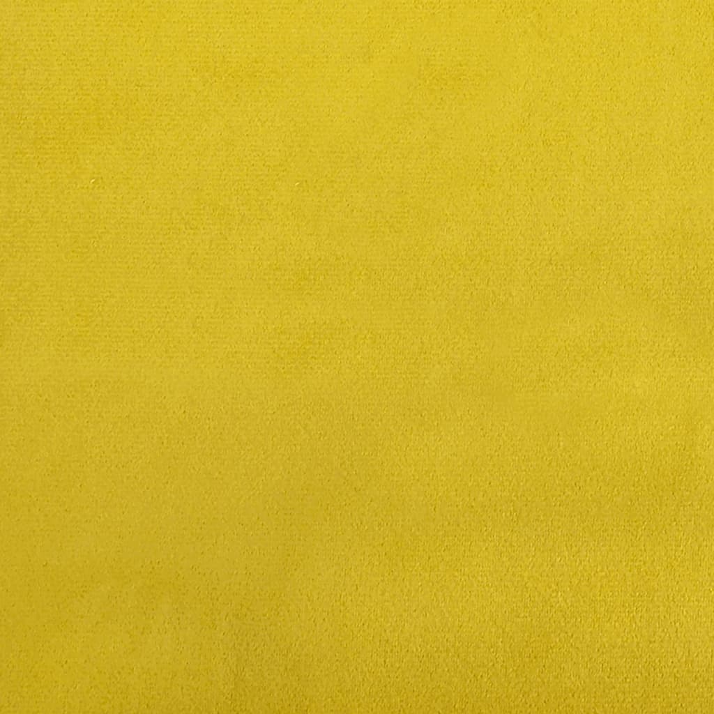 vidaXL Sofá-cama com colchão 80x200 cm veludo amarelo