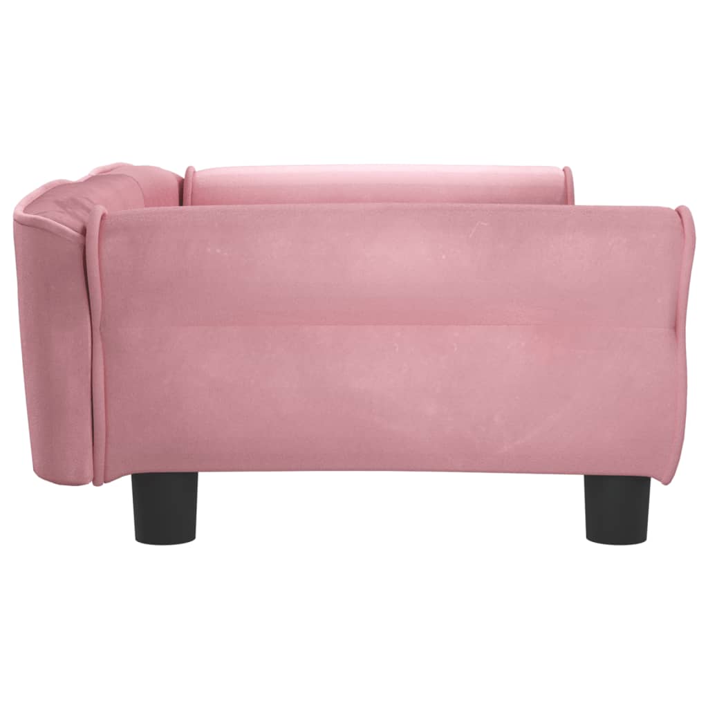 vidaXL Cama para cães 95x55x30 cm veludo rosa