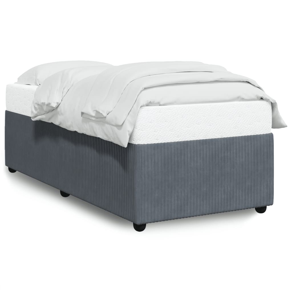 vidaXL Estrutura de cama 80x200 cm veludo cinzento-escuro