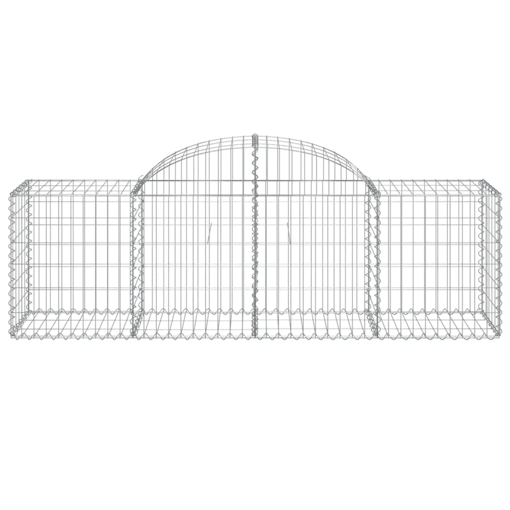 vidaXL Cestos gabião arqueados 10pcs 200x50x60/80 cm ferro galvanizado