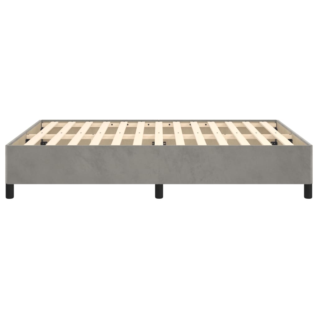 vidaXL Estrutura de cama 140x190 cm veludo cinzento-claro