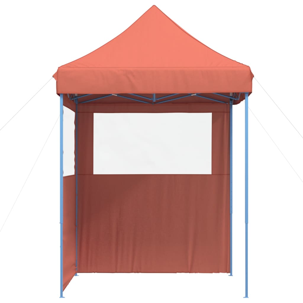 vidaXL Tenda p/ festas pop-up dobrável 2 paredes laterais terracotta