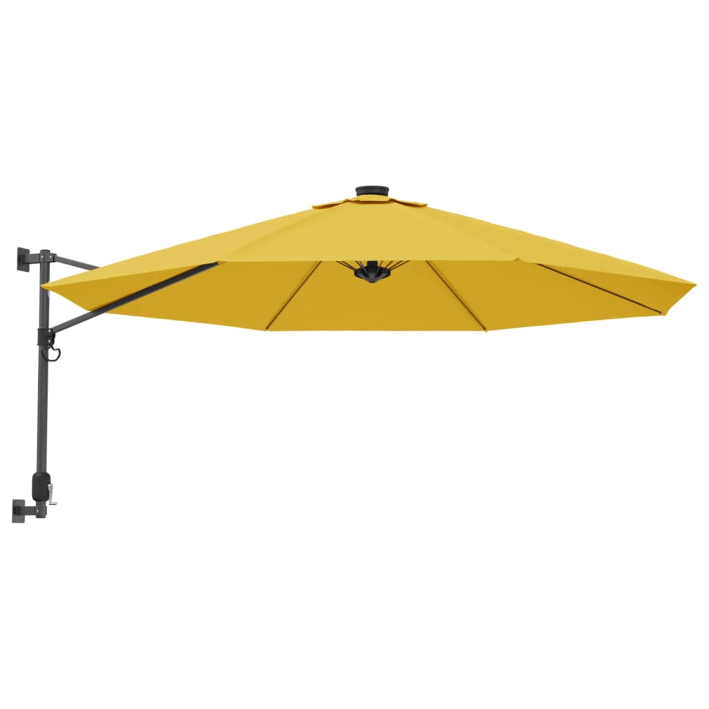 vidaXL Guarda-sol de parede 290 cm amarelo