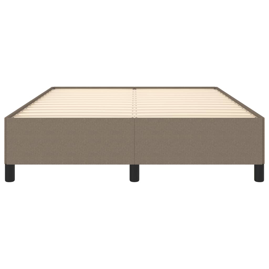 vidaXL Cama sem colchão 140x190 cm tecido castanho-acinzentado