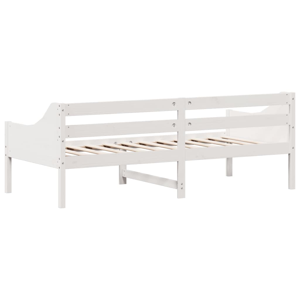 vidaXL Sofá-cama sem colchão 90x200 cm madeira de pinho maciça branco