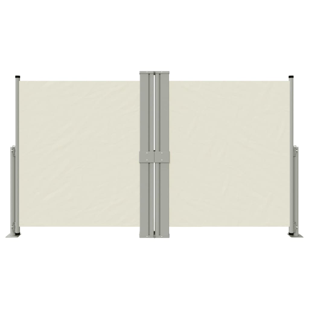 vidaXL Toldo lateral retrátil 140x1200 cm cor creme