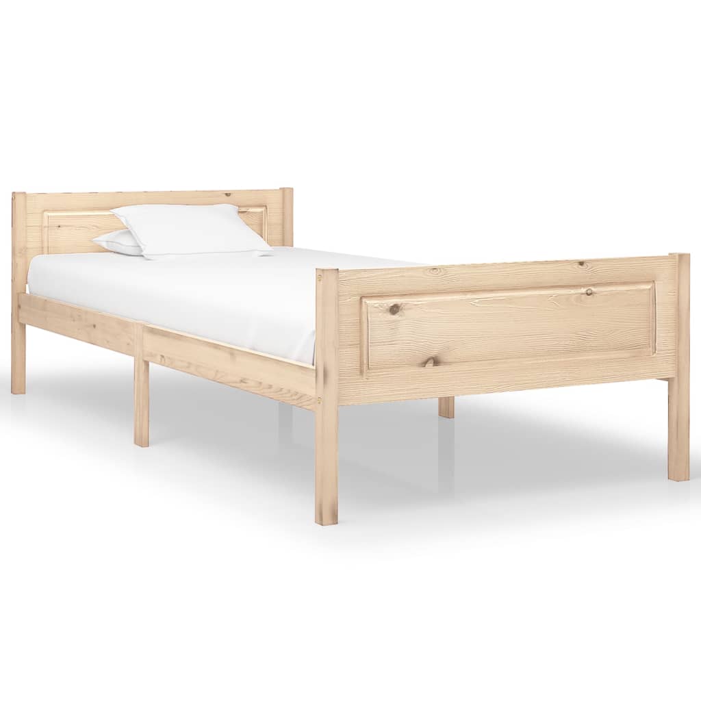 vidaXL Estrutura de cama 90x200 cm pinho maciço