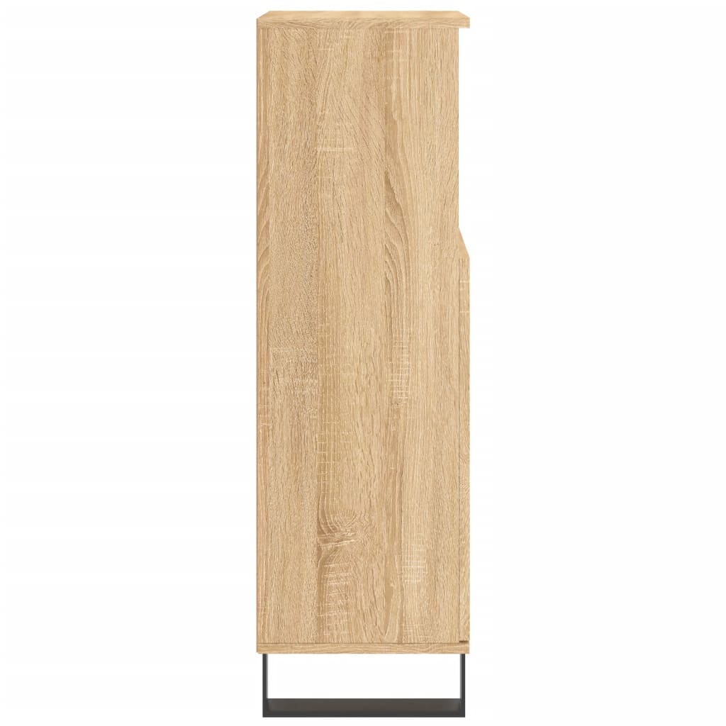 vidaXL Armário WC 30x30x100 cm derivados de madeira carvalho sonoma
