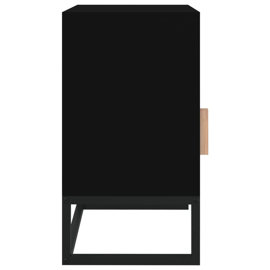 vidaXL Mesa de cabeceira 40x30x55,5 cm derivados madeira/ferro preto