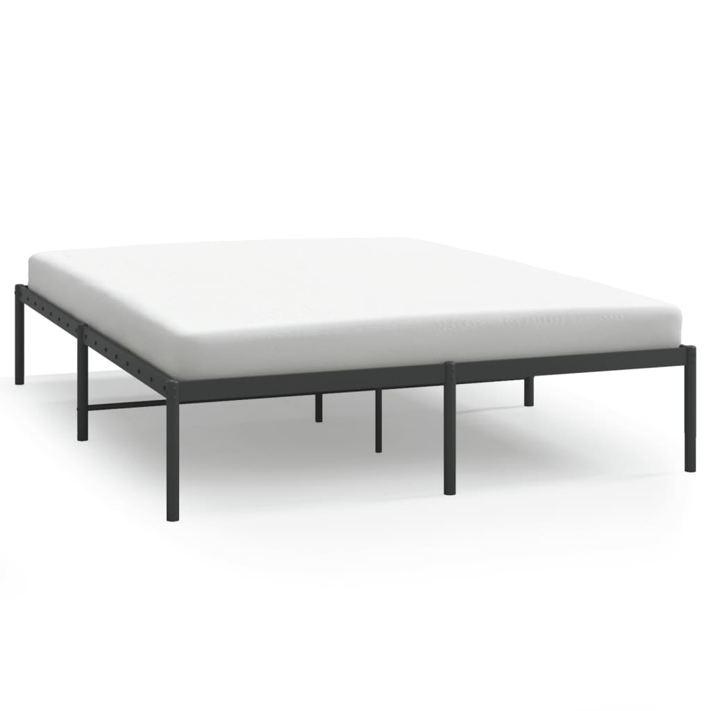 vidaXL Estrutura de cama metal 150x200 cm preto