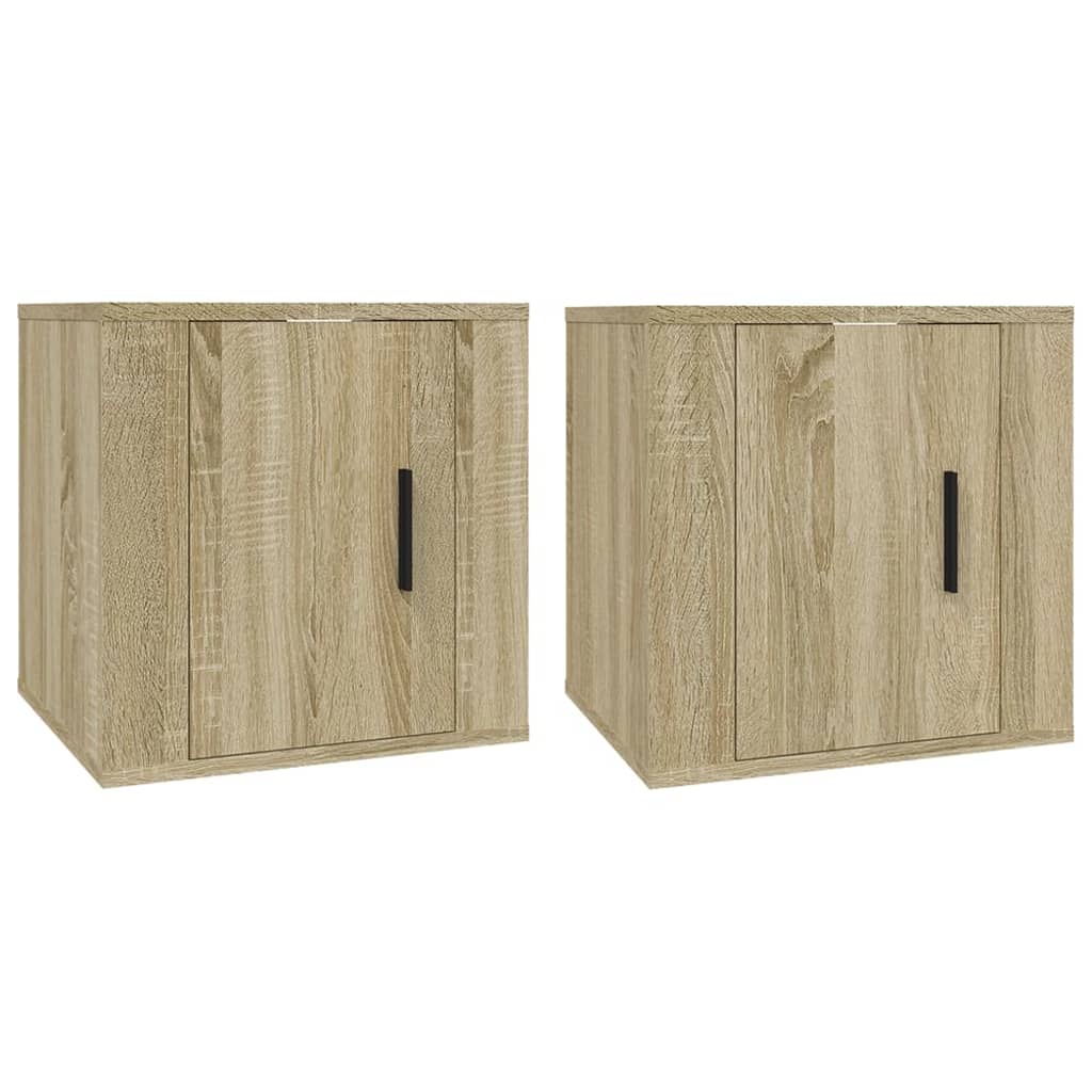 vidaXL Móveis de TV de parede 2 pcs 40x34,5x40 cm carvalho sonoma