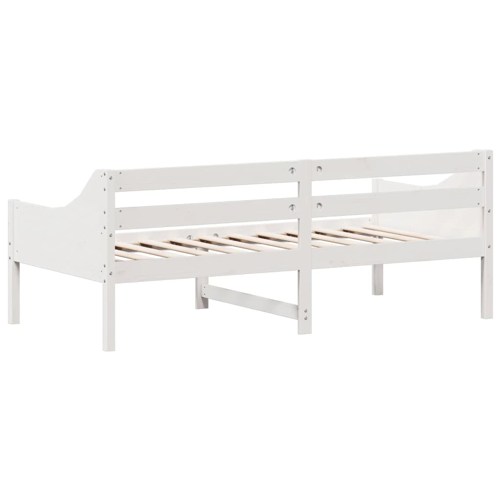 vidaXL Sofá-cama sem colchão 90x190 cm madeira de pinho maciça branco