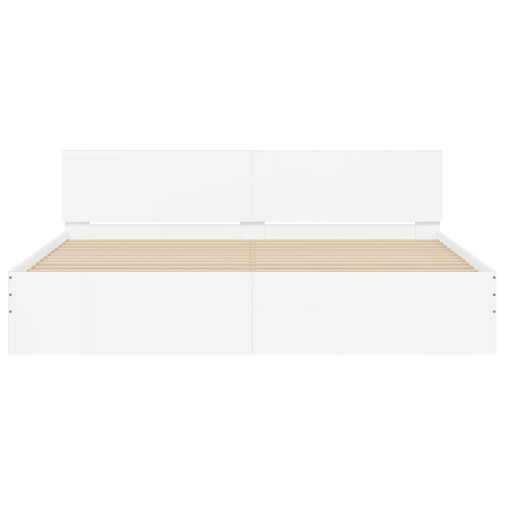 vidaXL Estrutura de cama com cabeceira 160x200 cm branco