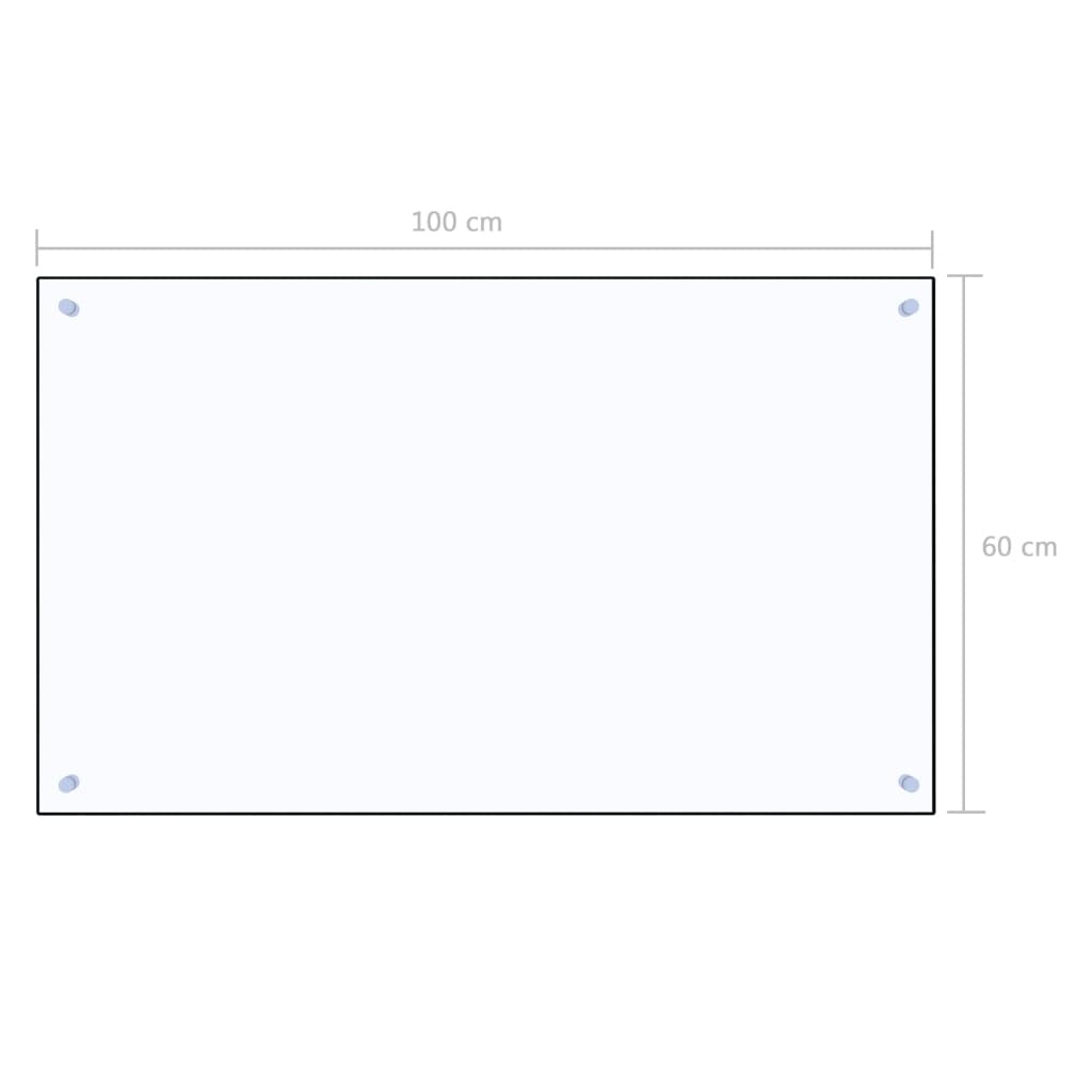 vidaXL Painel anti-salpicos cozinha 100x60 cm vidro temp. transparente