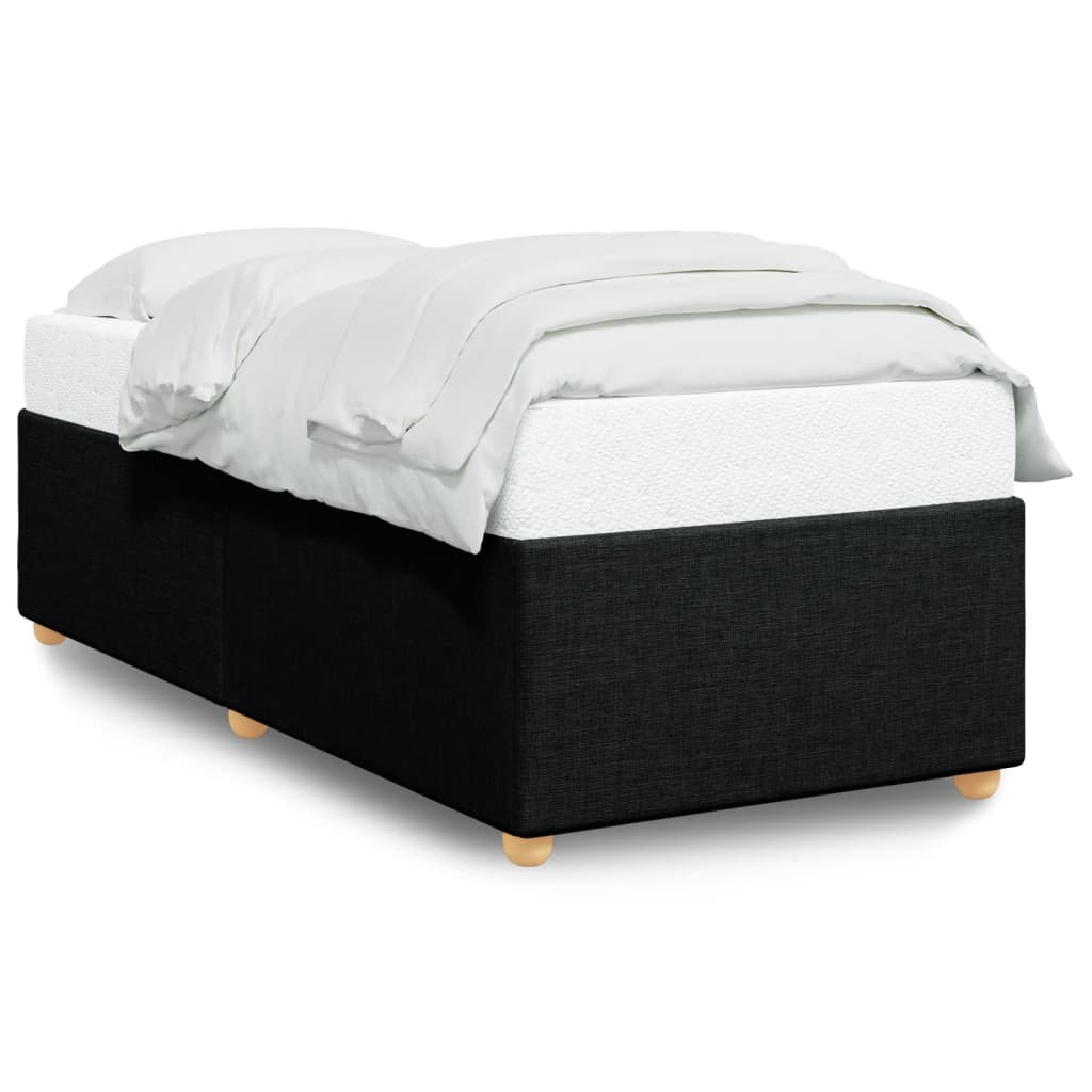 vidaXL Estrutura de cama 90x190 cm tecido preto