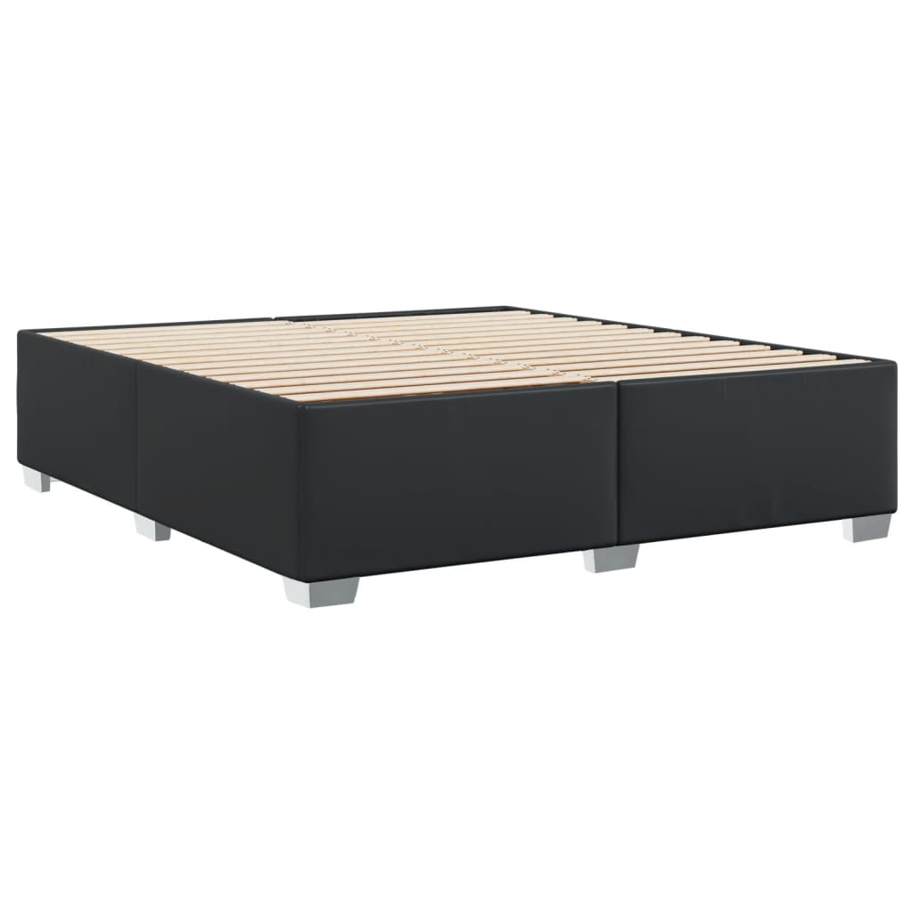 vidaXL Estrutura de cama 180x200 cm couro artificial preto