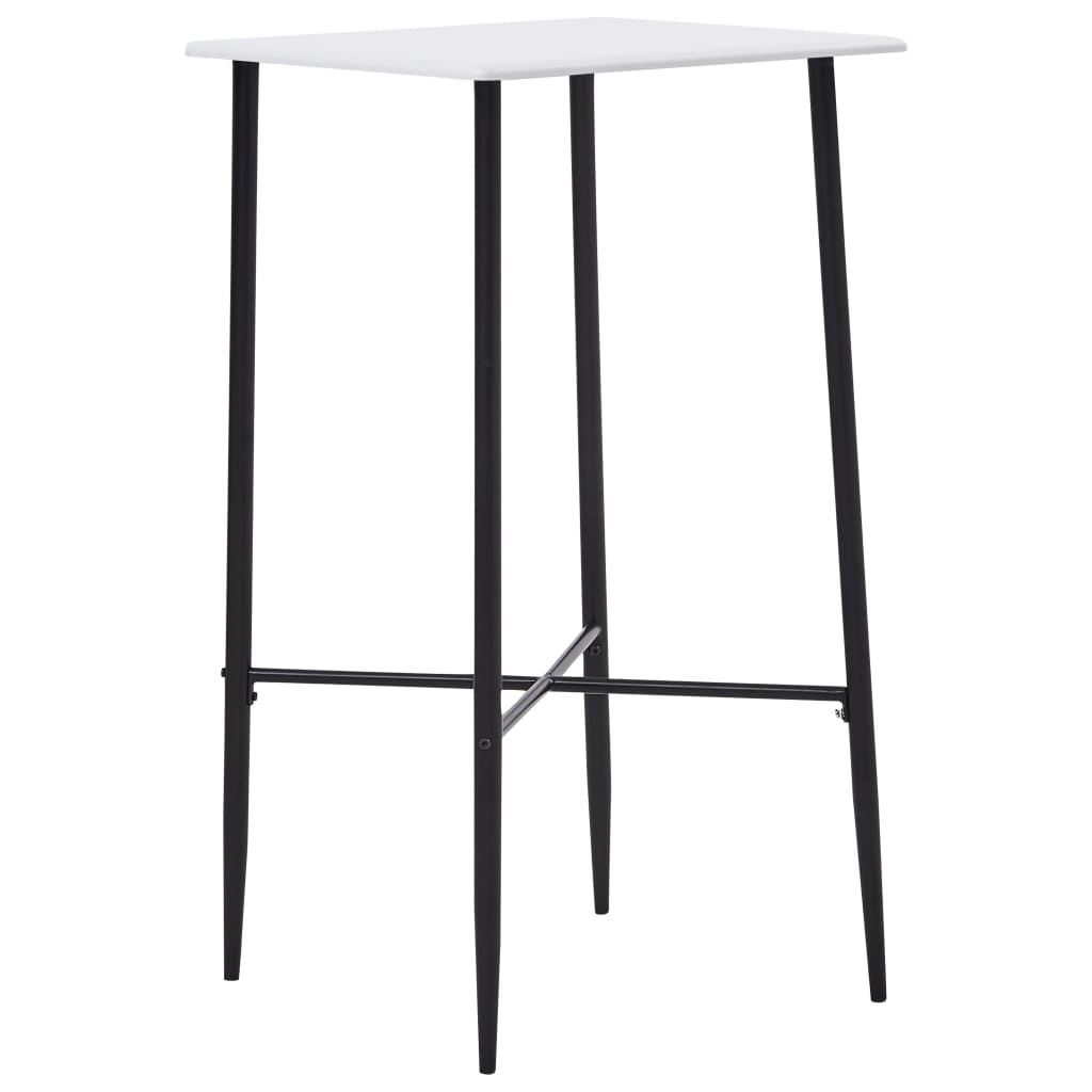 vidaXL 3 pcs conjunto de bar plástico preto