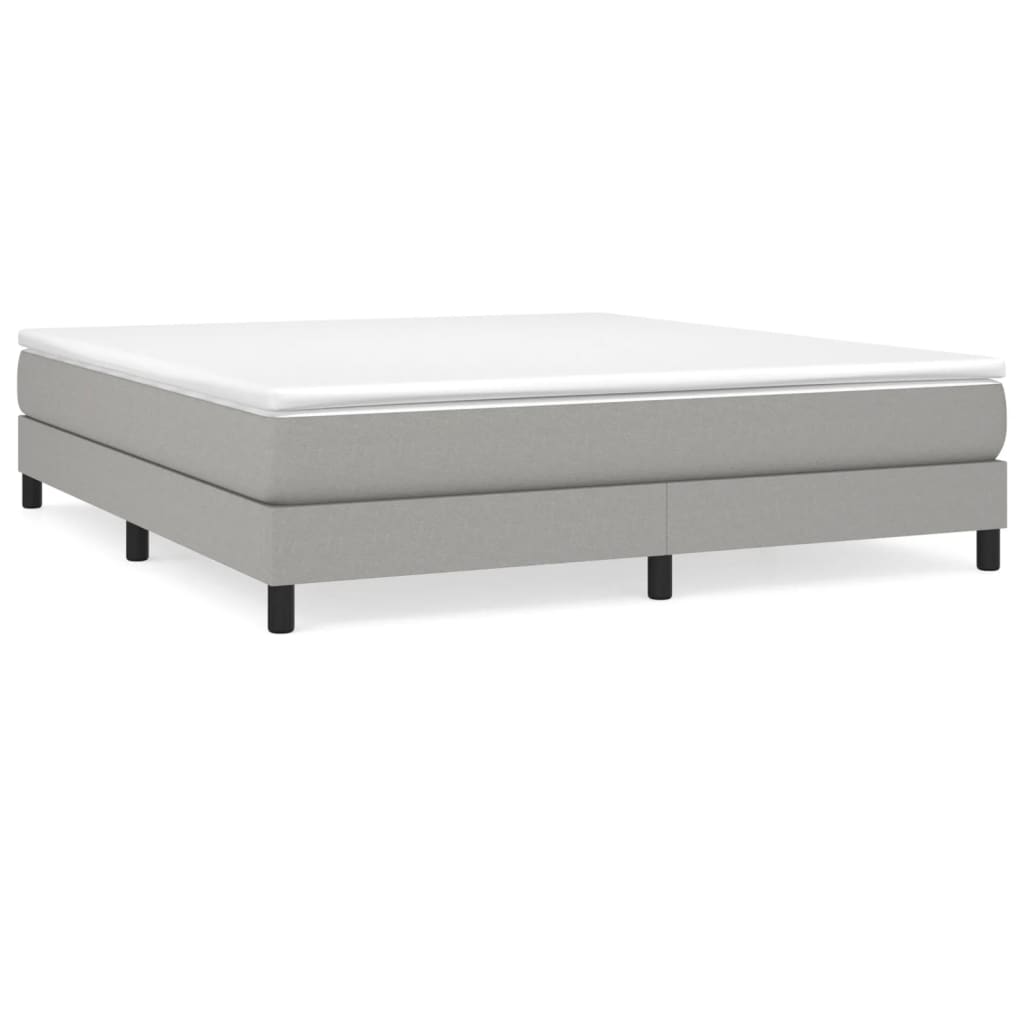 vidaXL Estrutura de cama 160x200 cm tecido cinza-claro