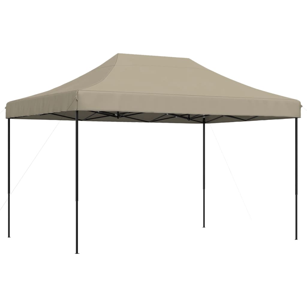 vidaXL Tenda p/ festas pop-up dobrável 410x279x315cm cinza-acastanhado