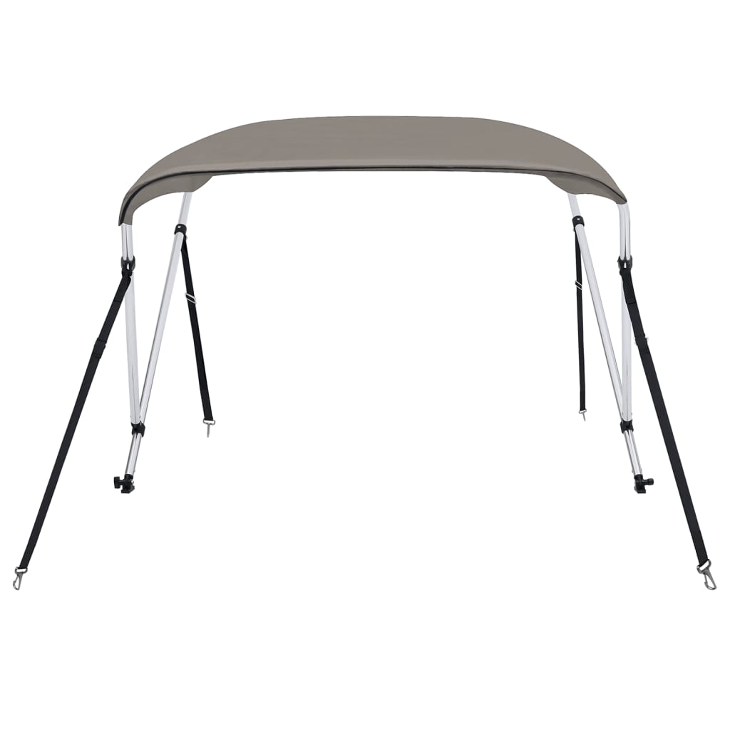 vidaXL Toldo de 2 arcos Bimini 180x150x110 cm cinzento