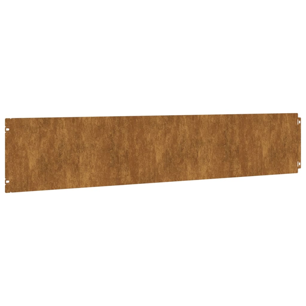 vidaXL Bordas de relvado 10 pcs 20x103 cm aço corten flexível