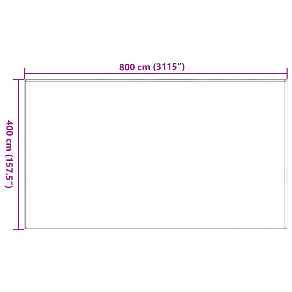 vidaXL Tapete de campismo para tenda 400x800 cm PEAD verde-claro