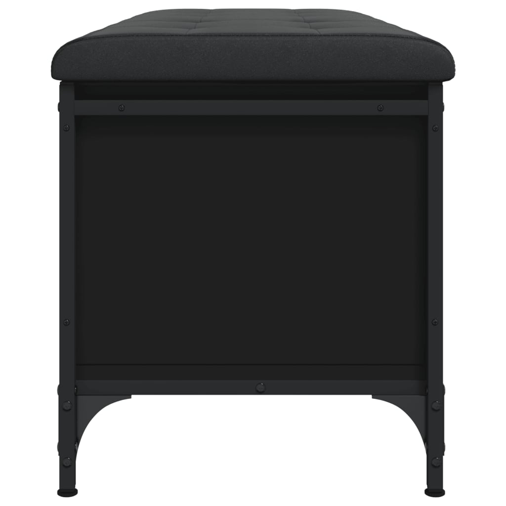 vidaXL Banco de arrumação 102x42x45 cm derivados de madeira preto