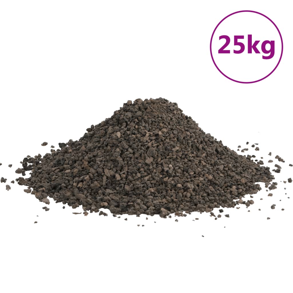 vidaXL Gravilha de basalto 25 kg 3-5 mm preto