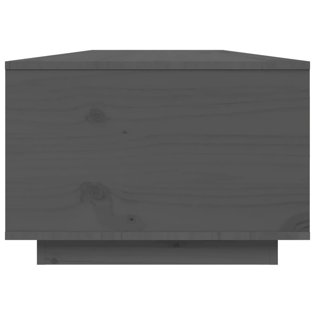 vidaXL Mesa de centro 80x80x35,5 cm madeira de pinho maciça cinza