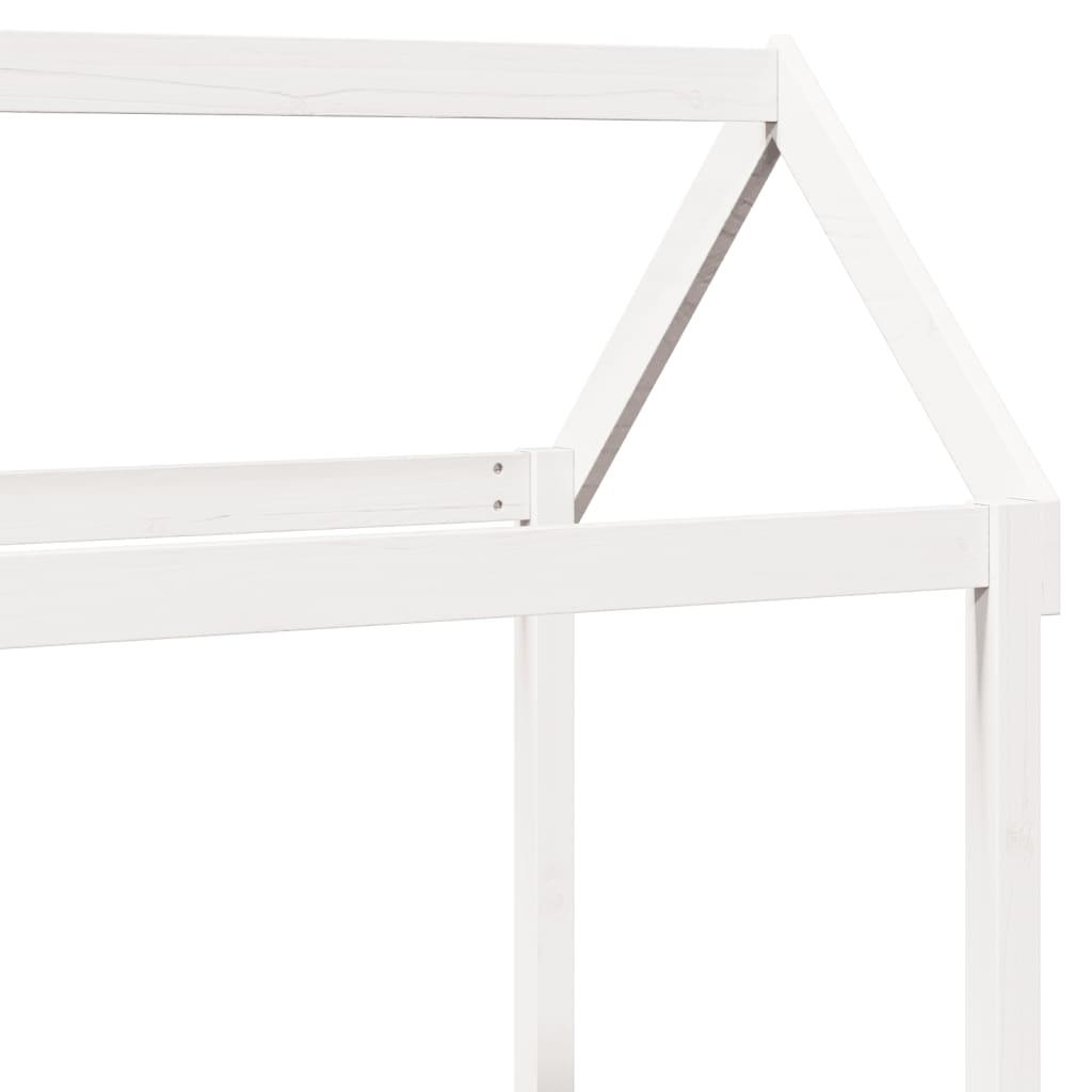 vidaXL Telhado de cama infantil 98x70x176,5 cm pinho maciço branco