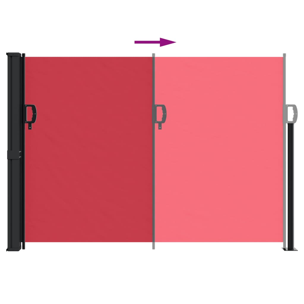 vidaXL Toldo lateral retrátil 140x500 cm vermelho