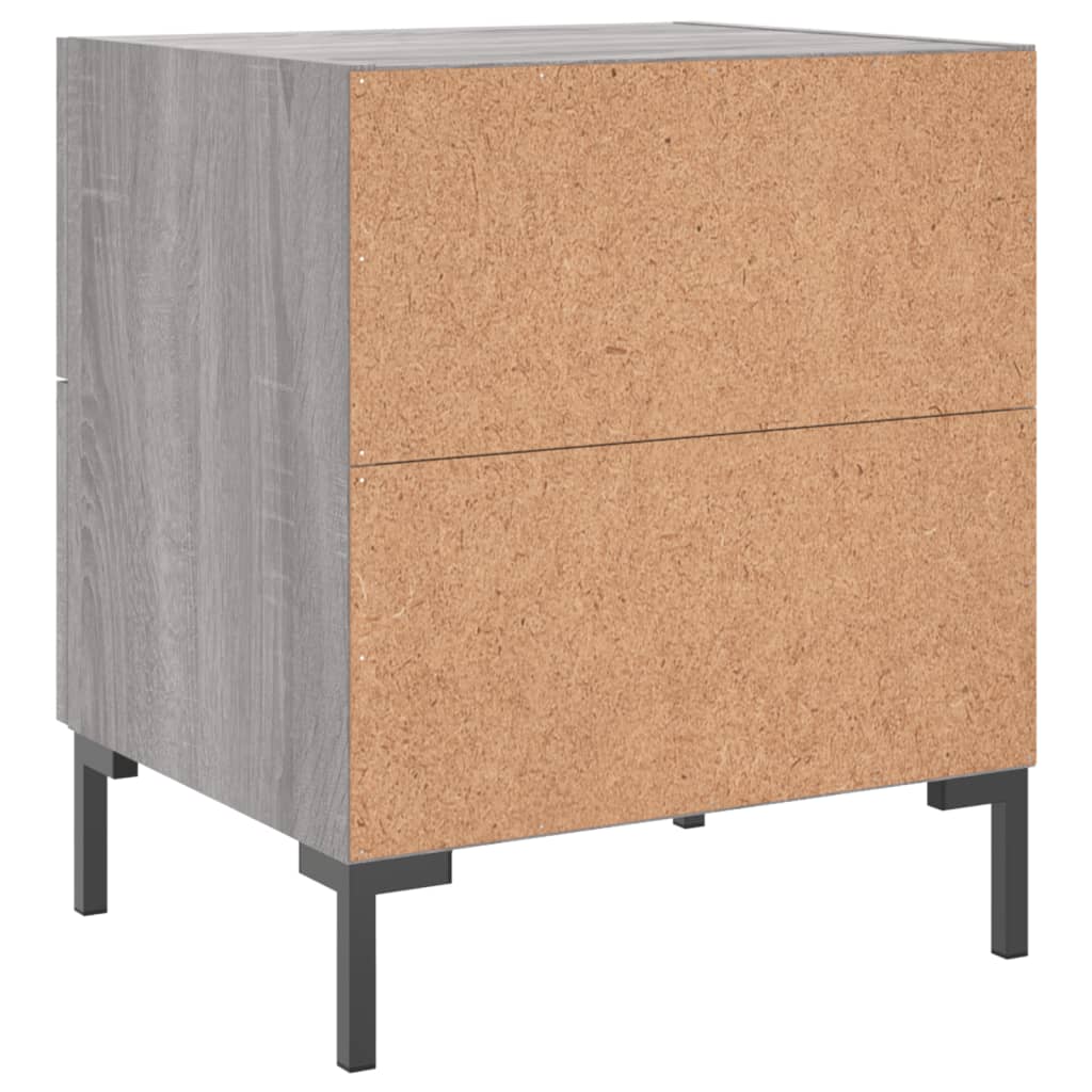 vidaXL Mesa cabeceira 40x35x47,5 cm derivados madeira sonoma cinza