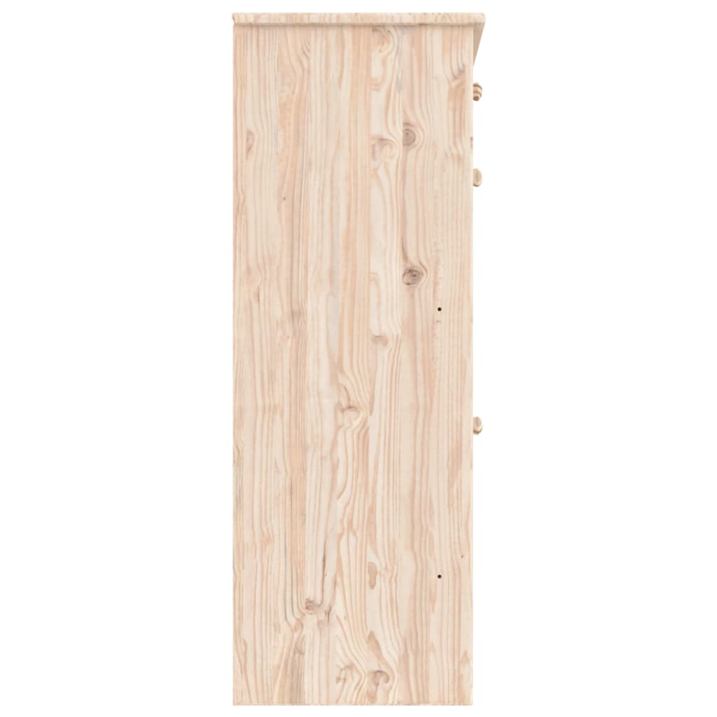vidaXL Sapateira ALTA 77x35x96 cm madeira de pinho maciça