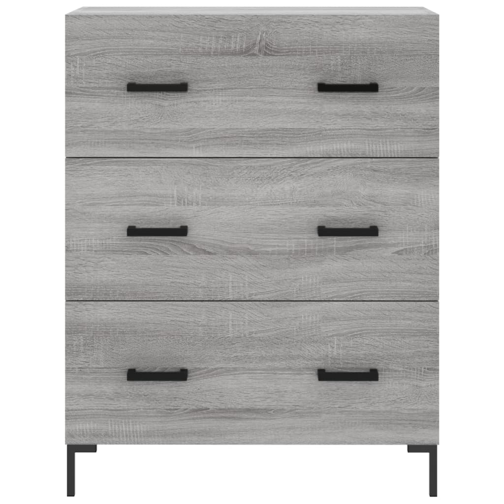 vidaXL Armário alto 69,5x34x180 cm derivados de madeira sonoma cinza