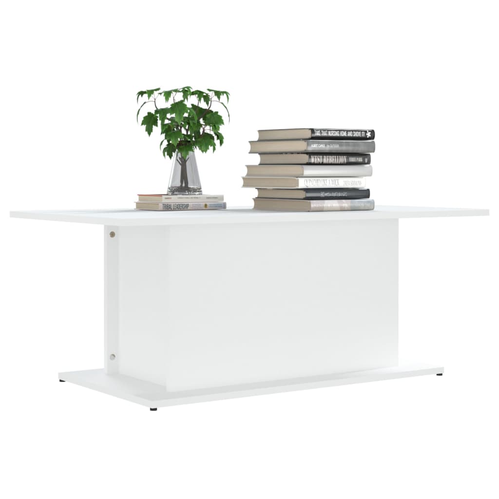 vidaXL Mesa de centro 102x55,5x40 cm derivados de madeira branco