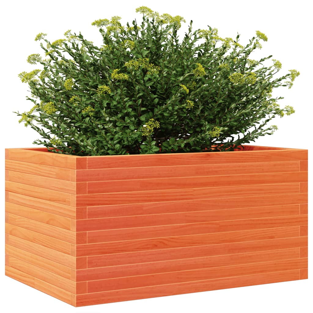 vidaXL Vaso/floreira de jardim 90x60x46 cm pinho maciço castanho-mel