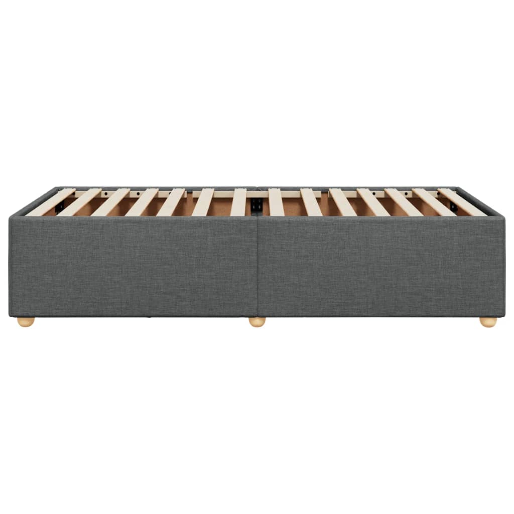 vidaXL Estrutura de cama 90x190 cm tecido cinzento-escuro