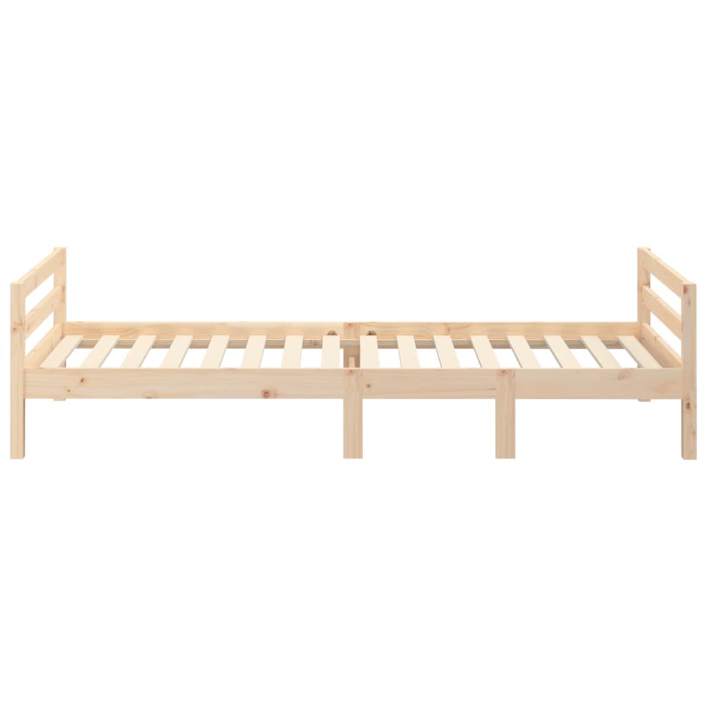 vidaXL Cama sem colchão 75x190 cm madeira de pinho maciça