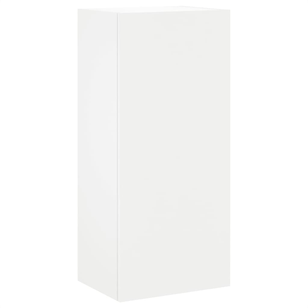 vidaXL Móvel de parede p/ TV 40,5x30x90 cm derivados de madeira branco