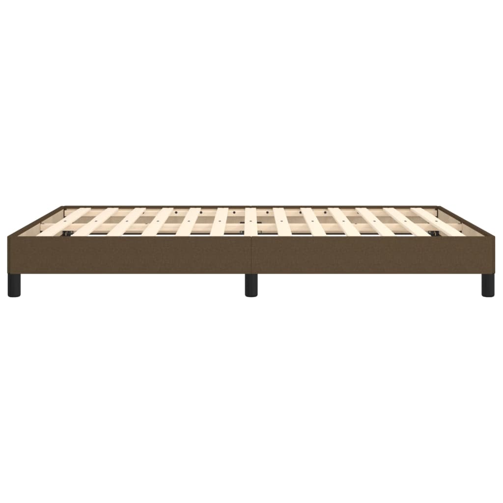 vidaXL Estrutura de cama sem colchão 140x200 cm tecido castanho-escuro