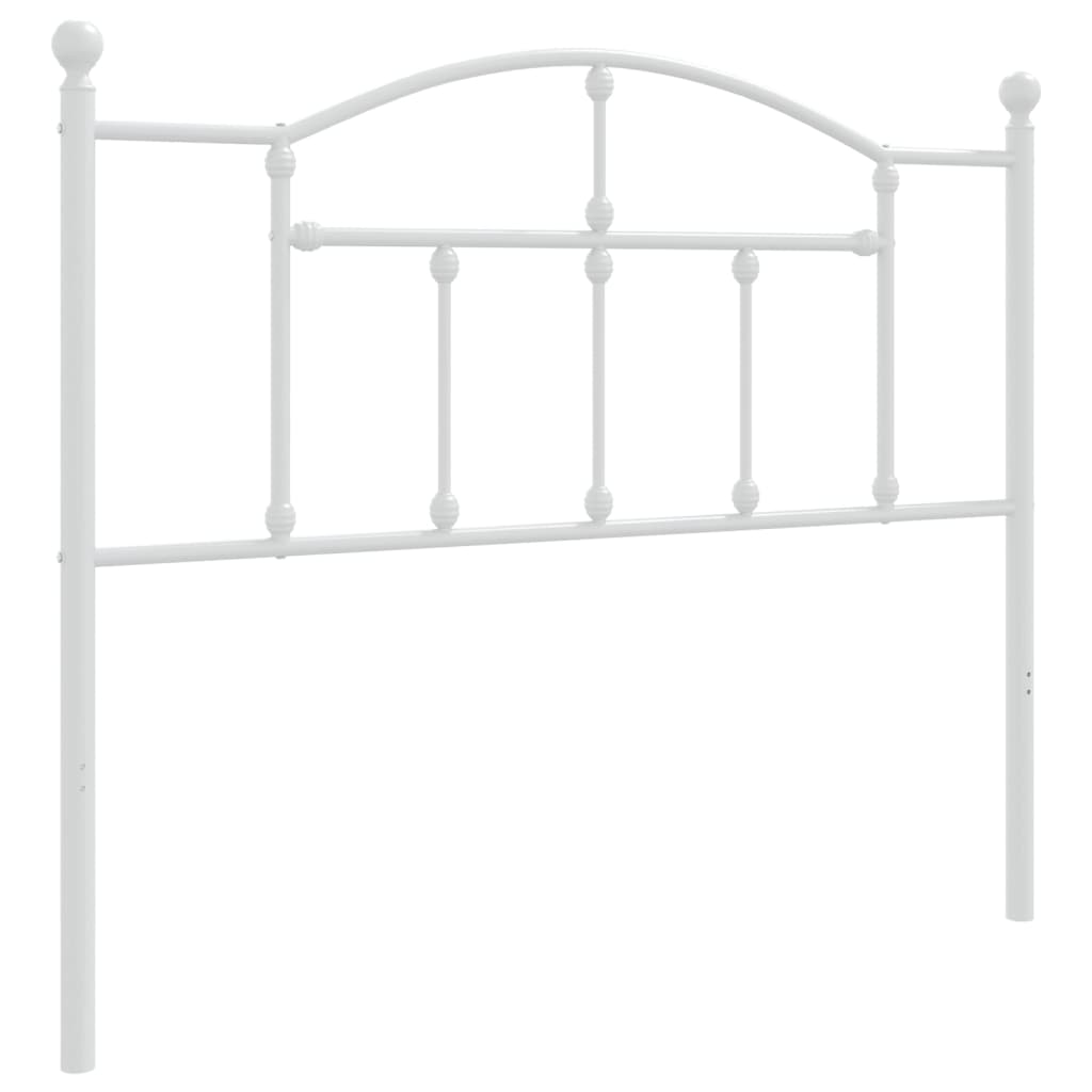 vidaXL Cabeceira de cama 107 cm metal branco