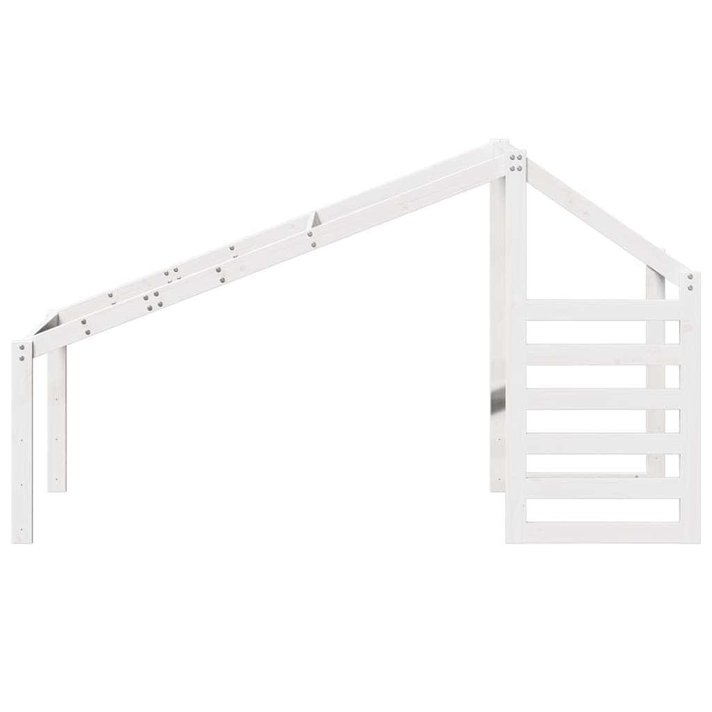 vidaXL Telhado de cama infantil 188x82x113 cm pinho maciço branco