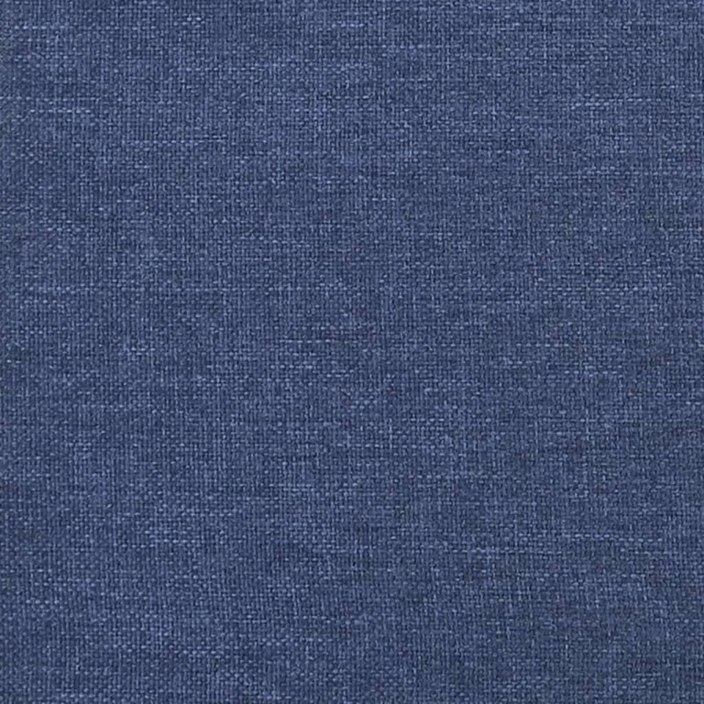 vidaXL Cama com molas/colchão 90x190 cm tecido azul